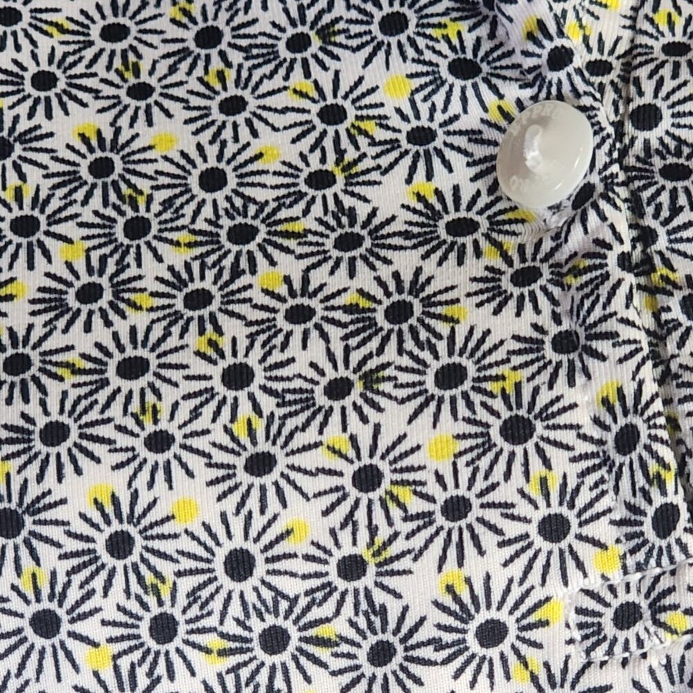 EP Pro Tour Tech Black White Yellow Floral Sleeveless Poly Span Golf Tank Sz XL - Picture 5 of 16